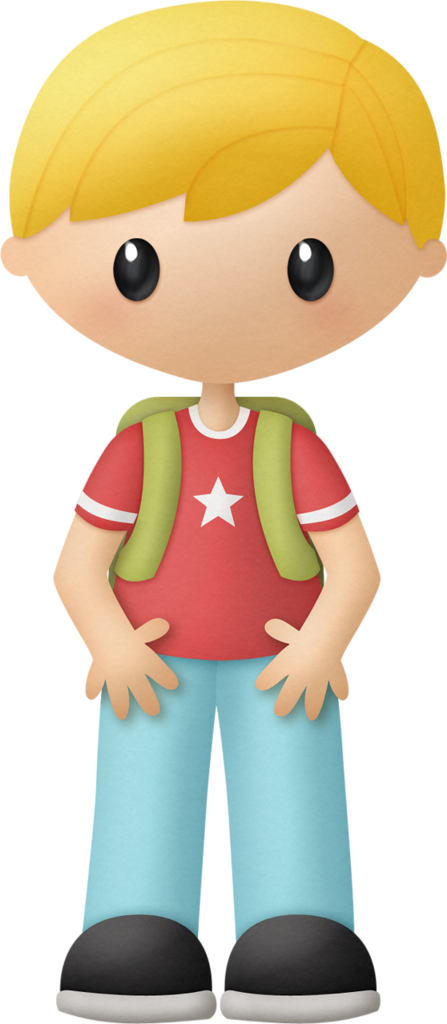 Blond Boy With Backpack Clip Art - Blonde Teacher Boy Clipart - Png Download (447x1024), Png Download