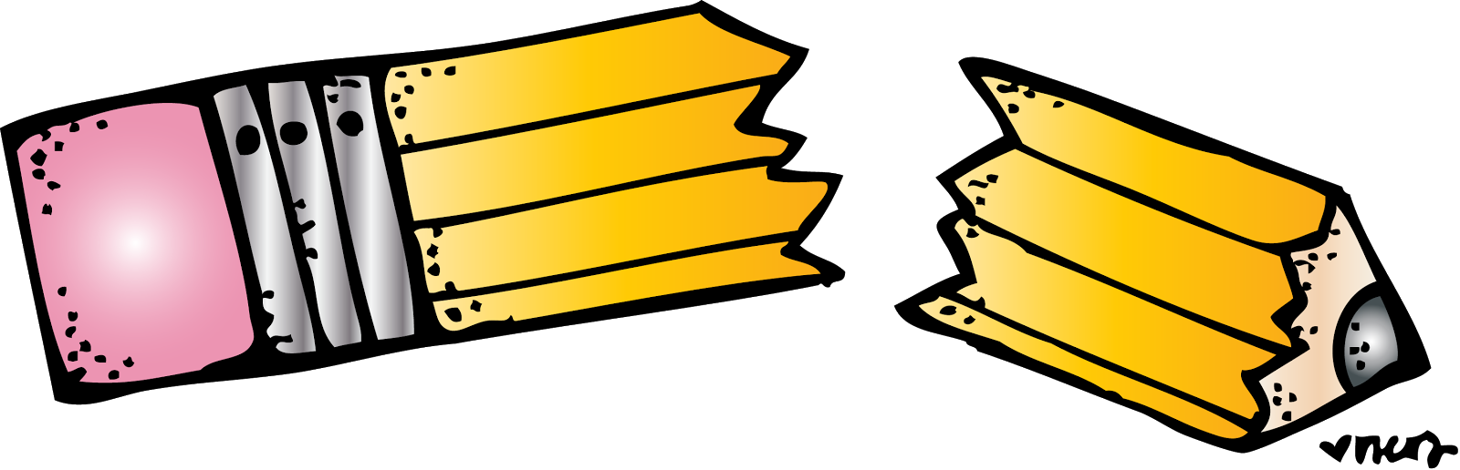 Top 66 Pencil Clip Art - Clip Art - Png Download (1600x516), Png Download