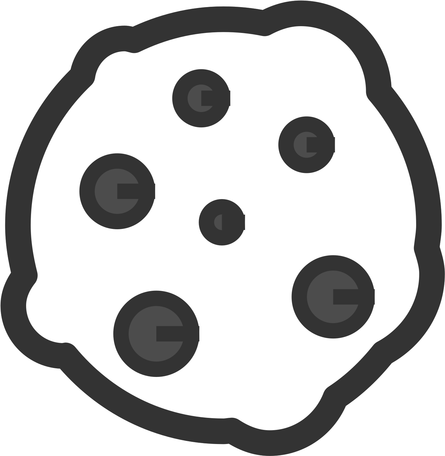 Cookie Clip Art - Cookie Black And White Transparent - Png Download (582x595), Png Download