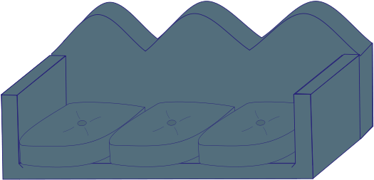 Free Soft Blue Couch - Blue Clipart (800x748), Png Download