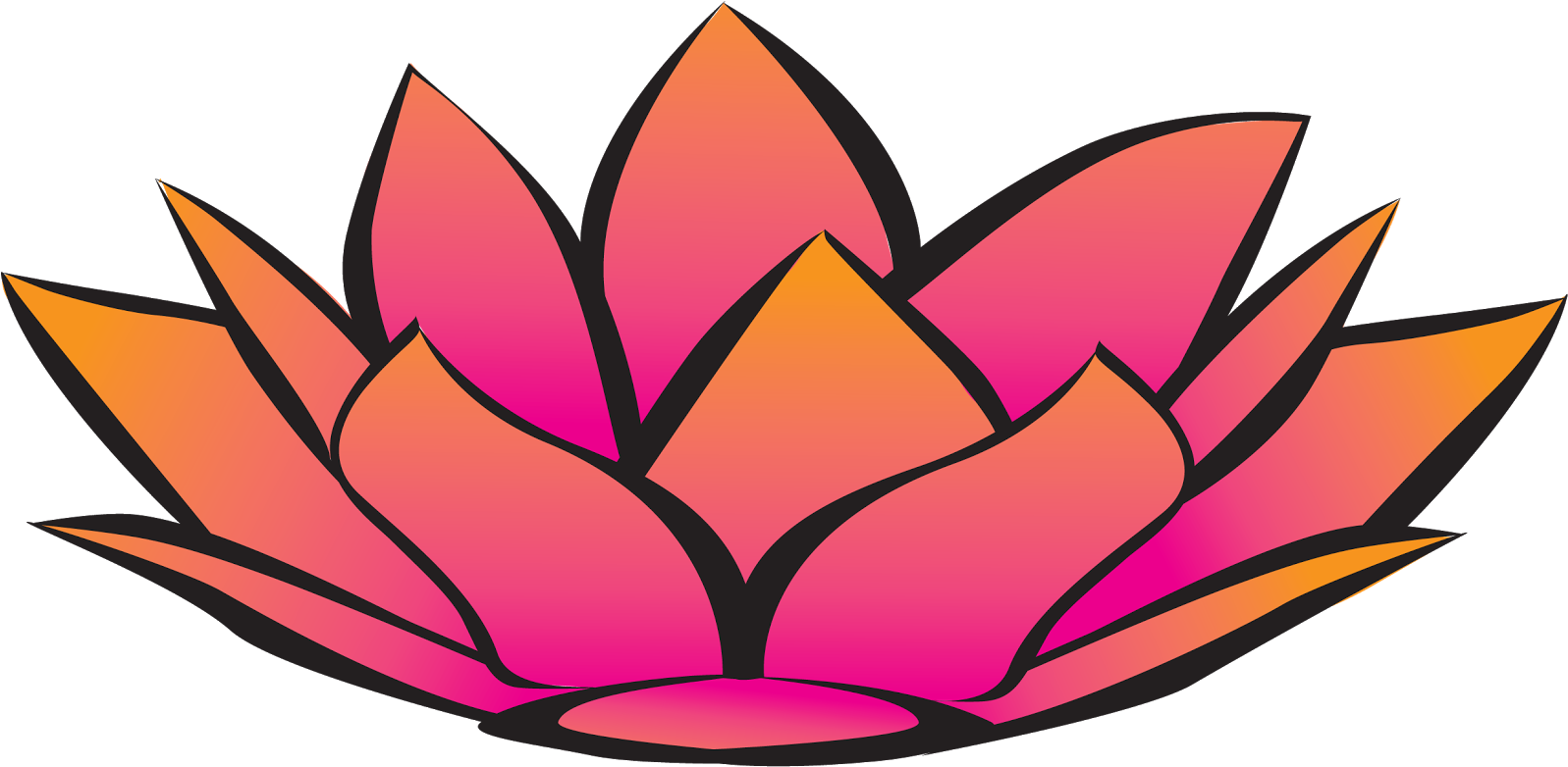 Lotus Clipart Hinduism Pencil And In Color Lotus Clipart - Happy Valentines Day Yoga - Png Download (970x480), Png Download
