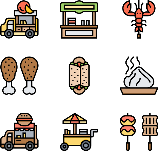 Street Food And Food Trucker - Greek Cartoon Png Clipart (600x564), Png Download