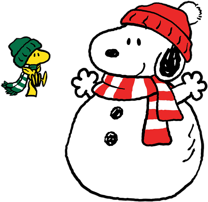 Get Free Hd Peanuts Halloween Clip Art Royalty Free - Woodstock And Snoopy Winter - Png Download (960x785), Png Download