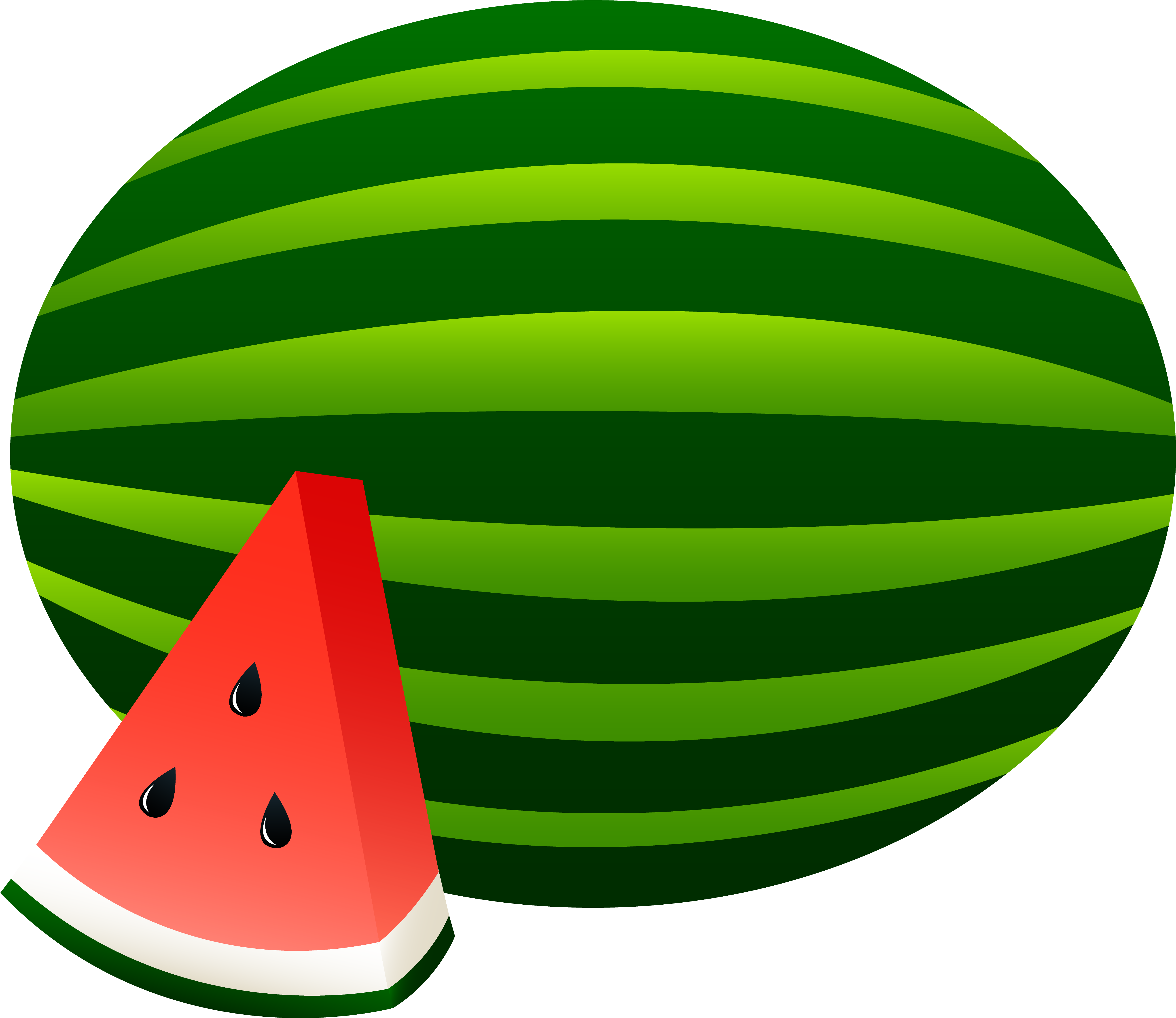 Watermelon Clipart - Png Download (5469x4551), Png Download