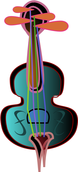 Free To Use Public Domain Music Clip Art - Set 4 Violin Themed 3" Sew On Patches Viola Musical - Png Download (555x1225), Png Download