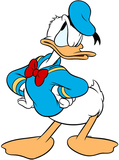 Irritated Donald Duck - Mickey Mouse Clipart (502x672), Png Download