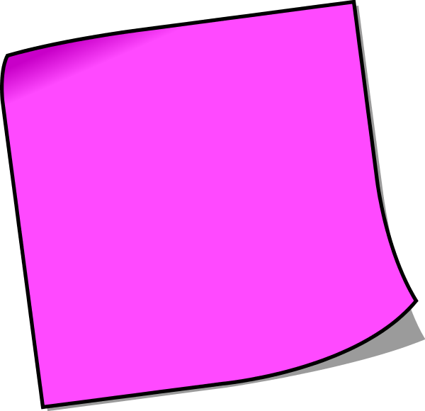 Blank Sticky Note - Colorful Post It Note Clip Art - Png Download (600x580), Png Download