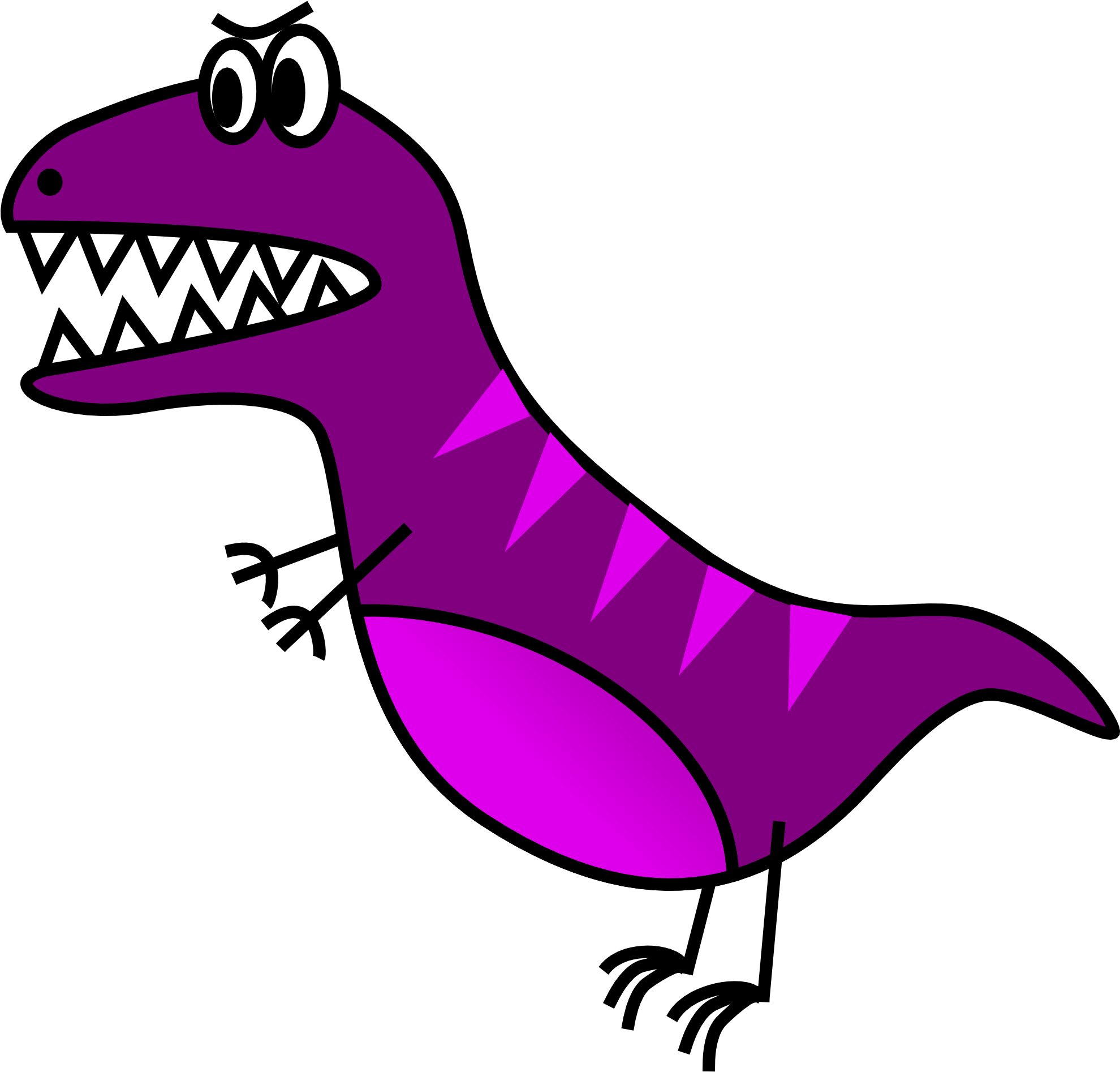 Chomp Cliparts - Simple T Rex - Png Download (1331x1280), Png Download