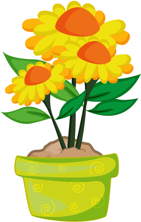 Фотки Rock Clipart, Flower Clipart, Graphic Design - Cartoon Plants And Flowers - Png Download (528x800), Png Download