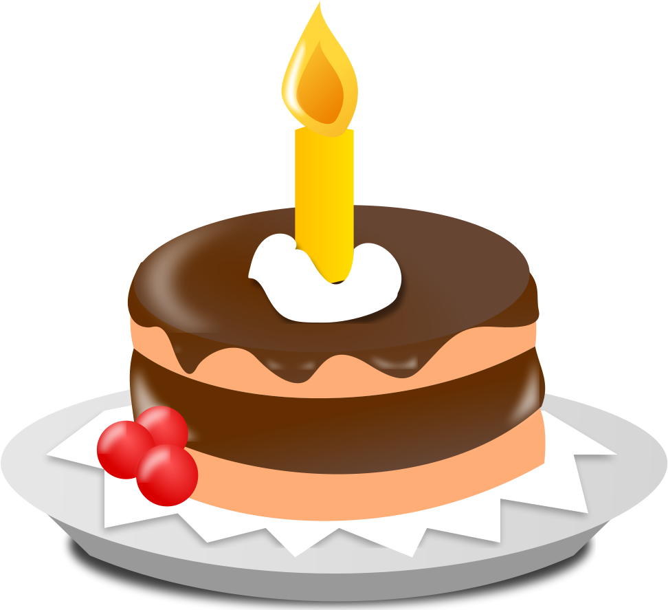 Clip Art Cake - One Candle Birthday Cake - Png Download (800x800), Png Download