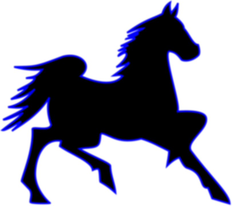 Blue - Horse Clip Art - Png Download (600x533), Png Download