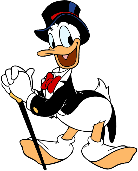 Dapper Donald Duck - Donald Duck Tuxedo Clipart (531x656), Png Download
