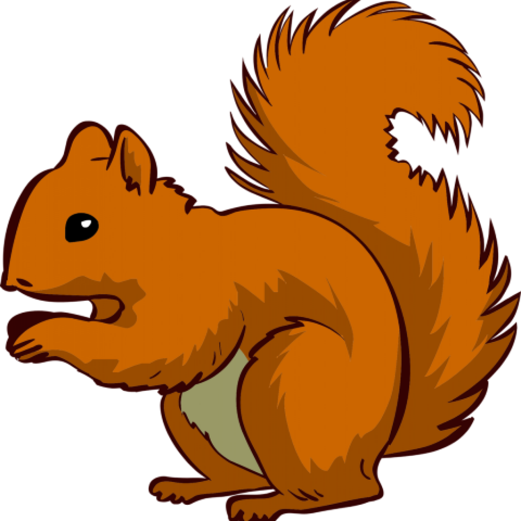 Horses Clipart Spring - Clip Art Squirrel - Png Download (1024x1024), Png Download
