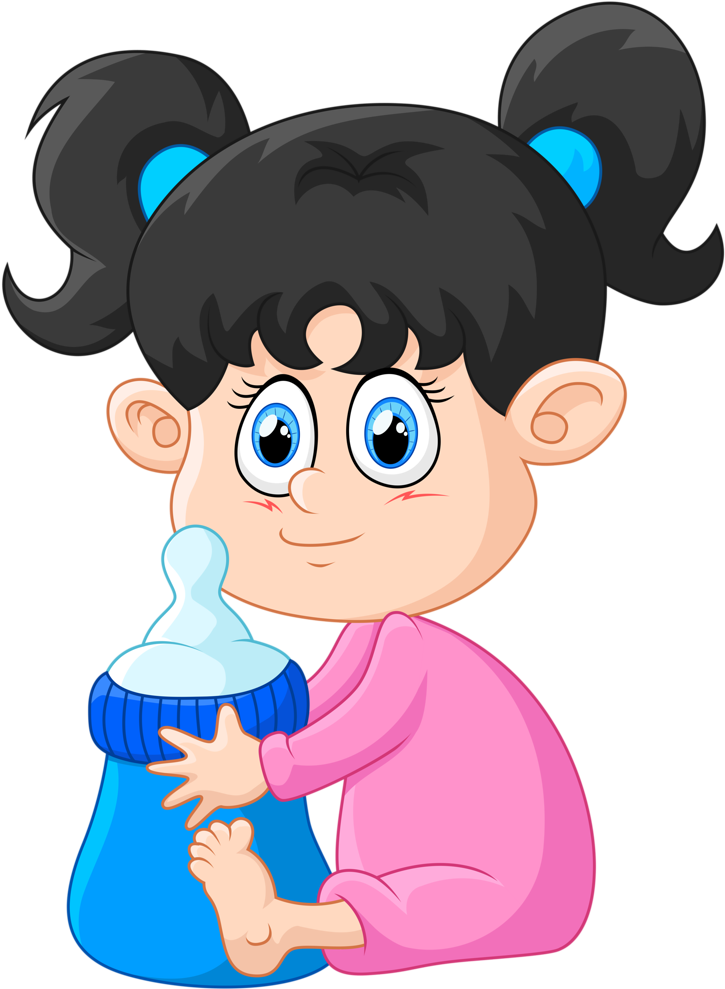 Bebê & Gestante - Imagenes De Una Niña Tomando Leche Clipart (838x1024), Png Download