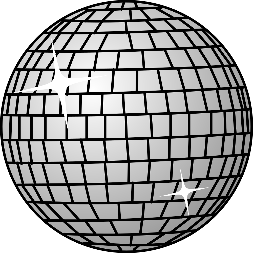 Disco Ball - Disco Ball Shower Curtain Clipart (1000x1000), Png Download