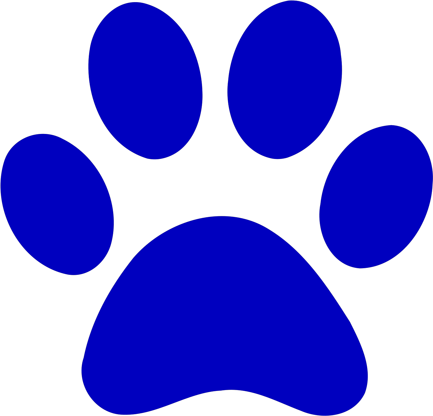 Bobcat Paw Print Clip Art - Panther Paw - Png Download (600x578), Png Download