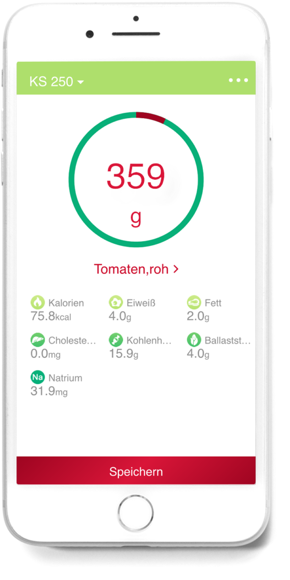 Fabulous Die Kchenwaage Ks Gibt Es Mit App Fr Ios Und - Smartphone Clipart (696x1182), Png Download