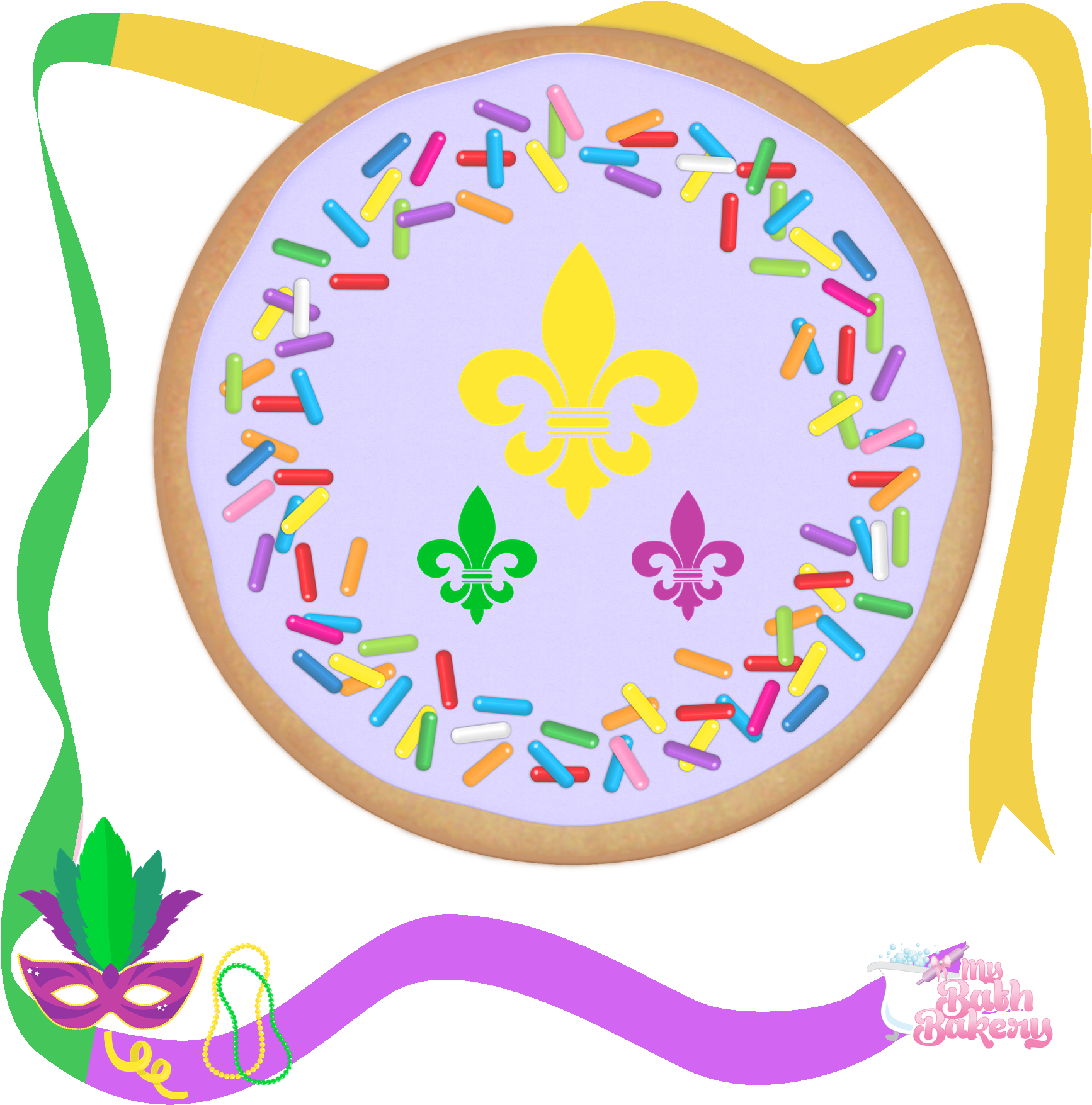 New Orleans Cookie Soap - Flower Clipart (1800x1800), Png Download