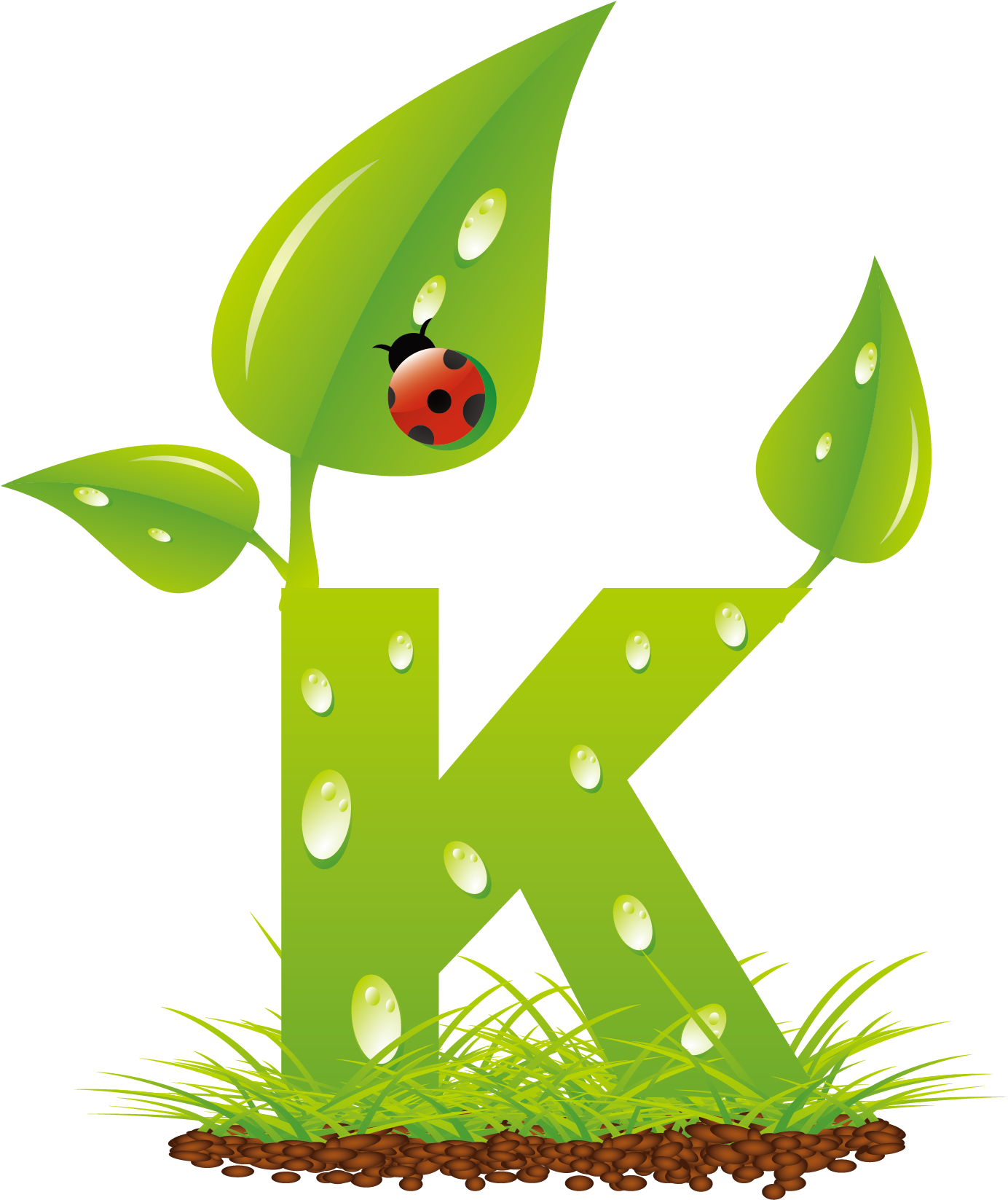 Letters Vector Grass Clipart Royalty Free Library - Letter - Png Download (2133x2133), Png Download