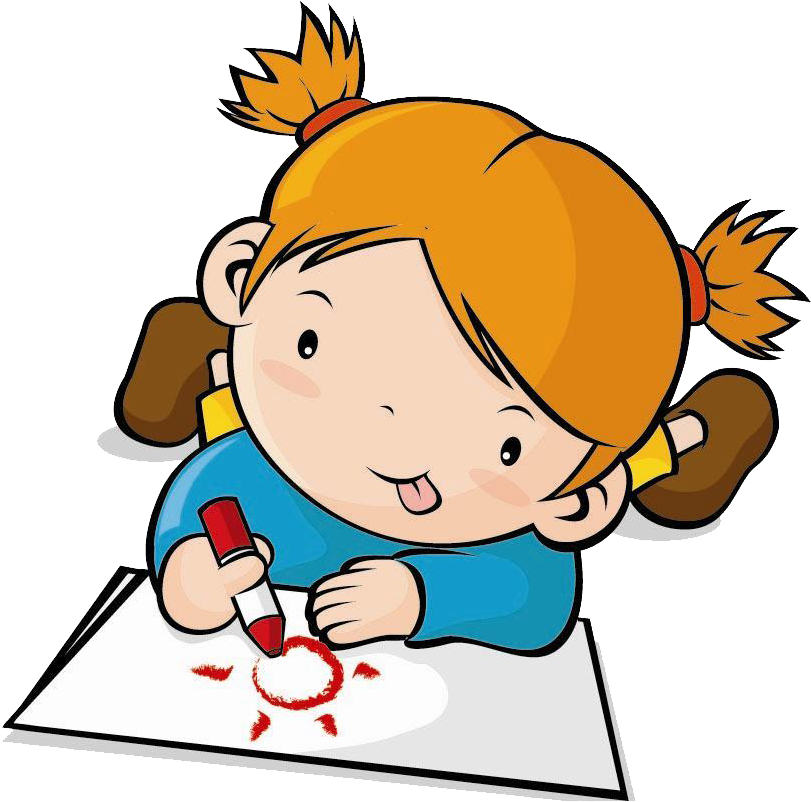 Download Drawing Clip Children Transprent - Cartoon Of Someone Drawing