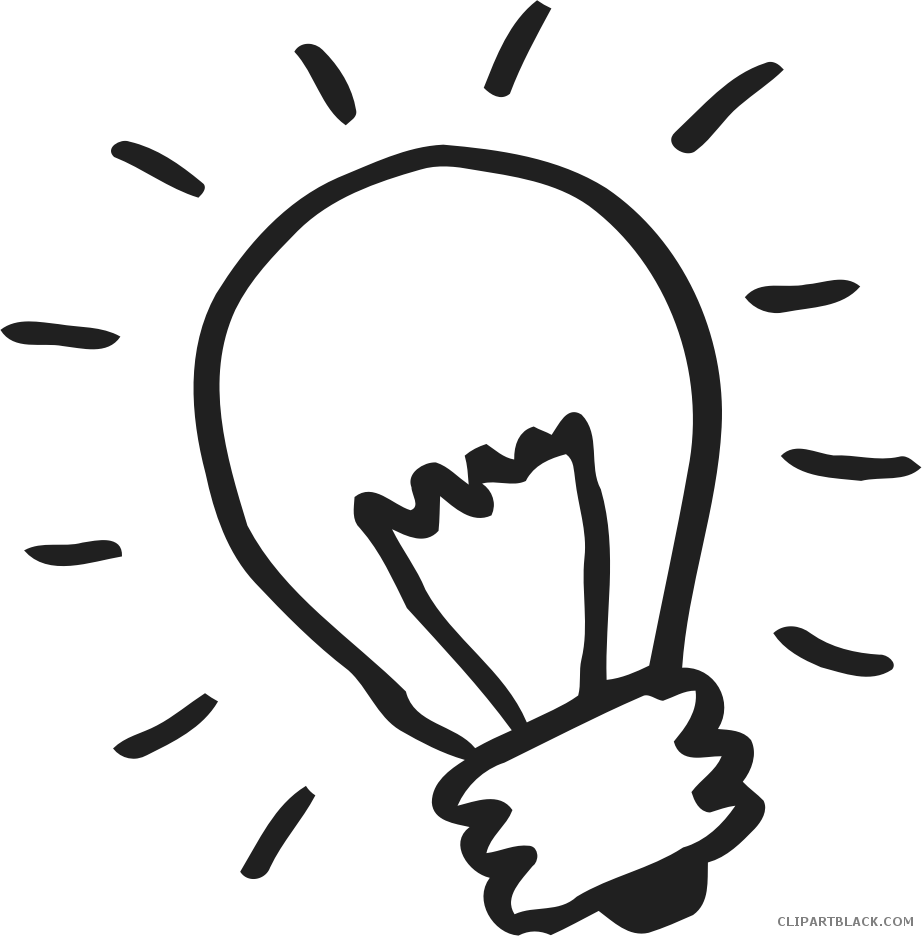 Light Outline Clipart Clipartblack - Light Bulb Clipart Png Transparent Png (922x936), Png Download