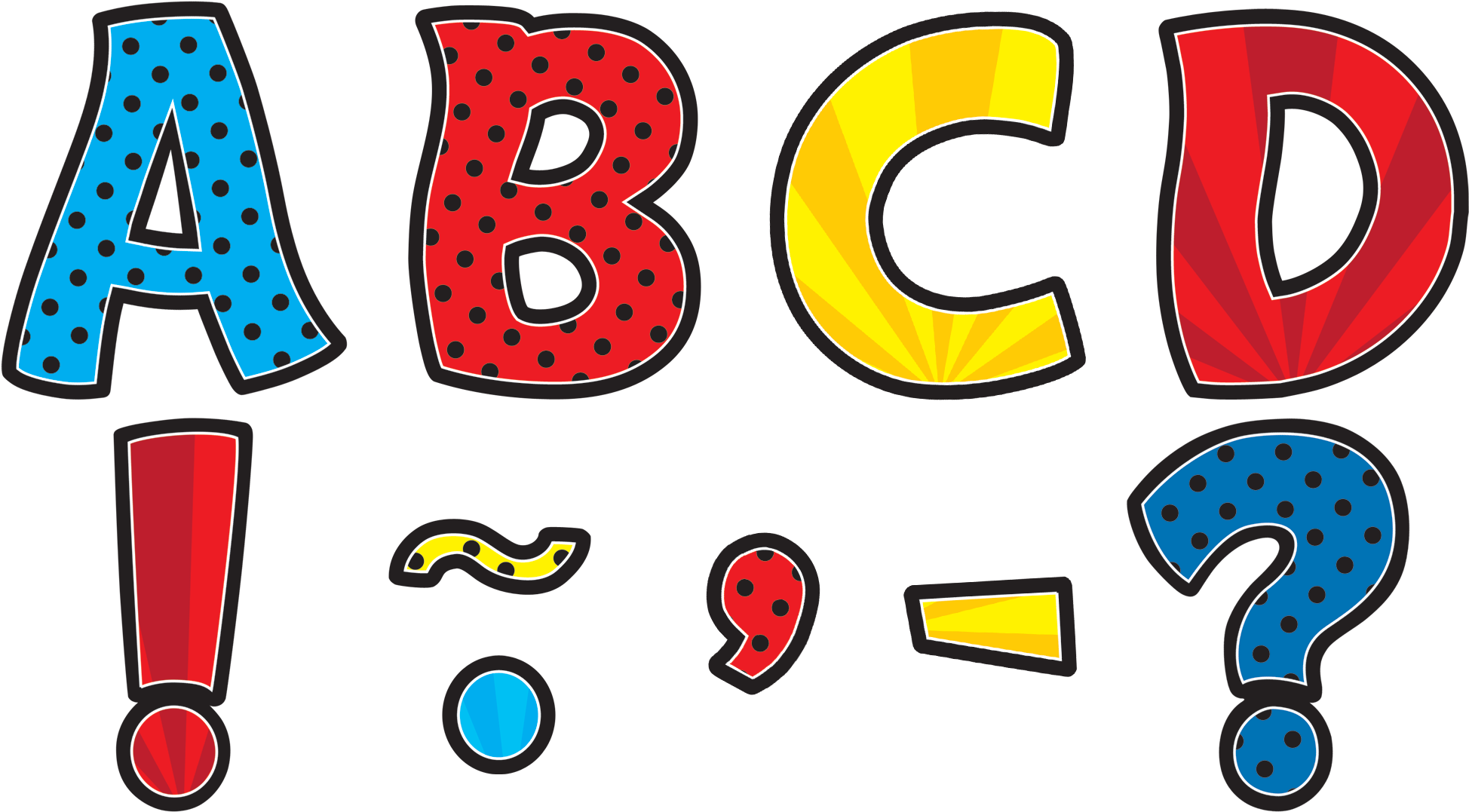 Superhero Funtastic 3" Magnetic Letters Clipart (2000x1103), Png Download