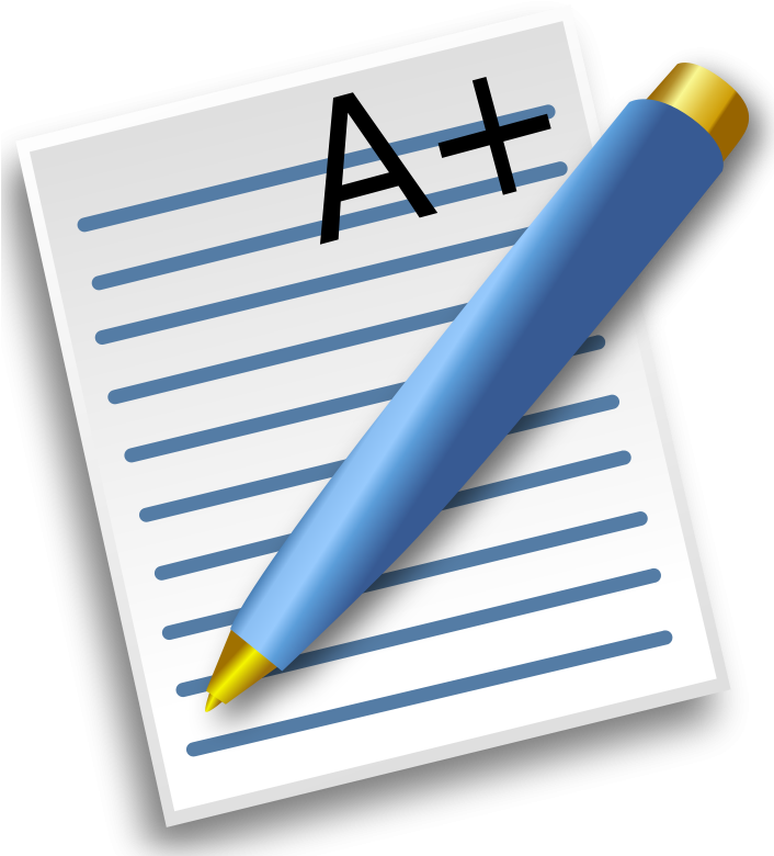 School Pen And Paper Clipart (705x800), Png Download