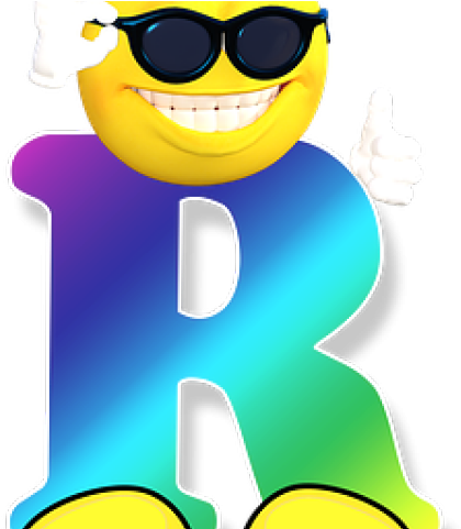 Sunglasses Emoji Clipart Self Confidence - Letter R - Png Download (640x480), Png Download