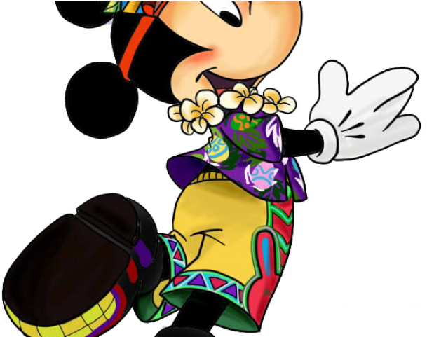 Hawaii Clipart Mickey - Hawaiian Mickey And Minnie Clipart - Png Download (640x480), Png Download
