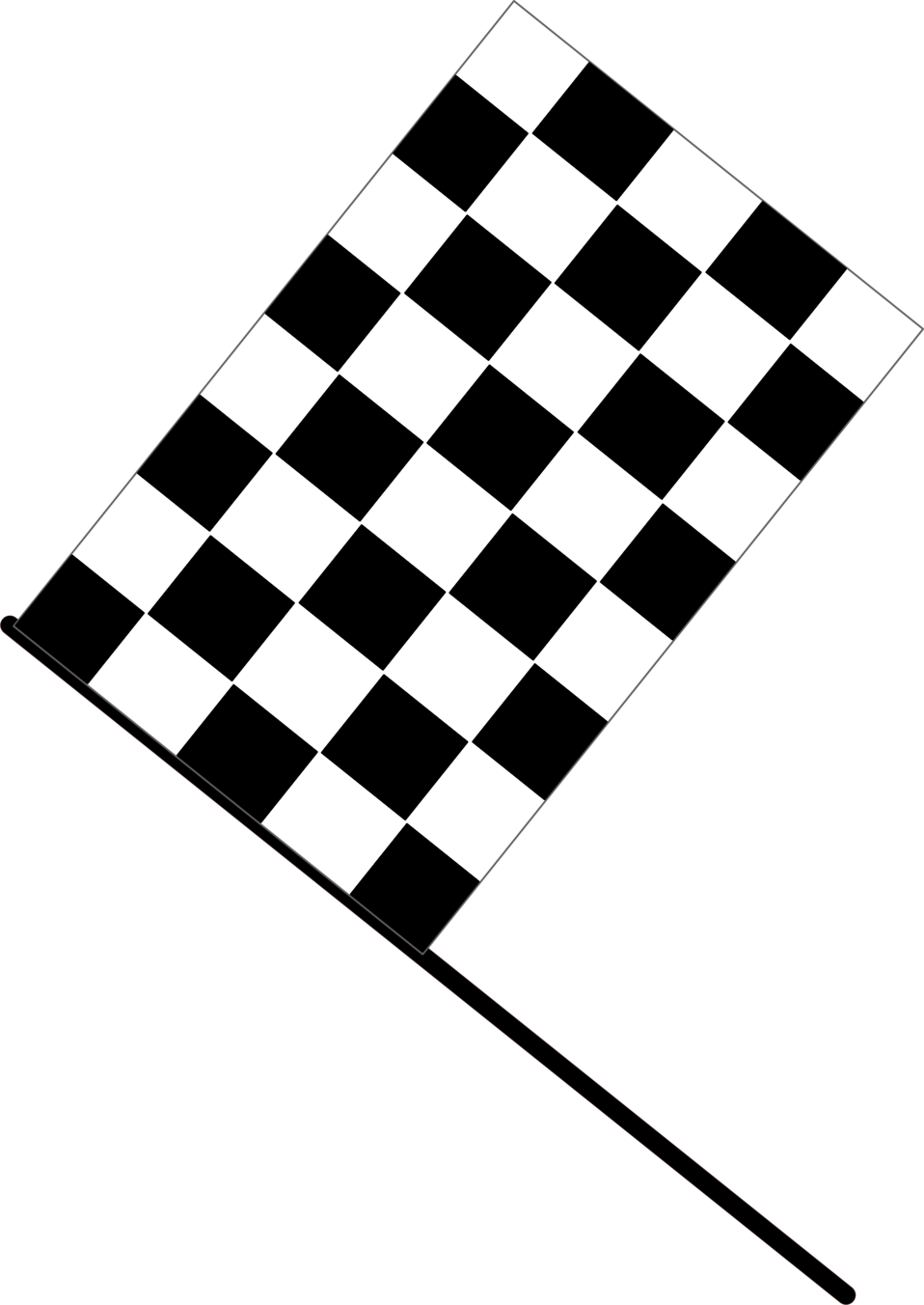 Checkered Flag - Checkered Flag Vector Png Clipart (709x1000), Png Download