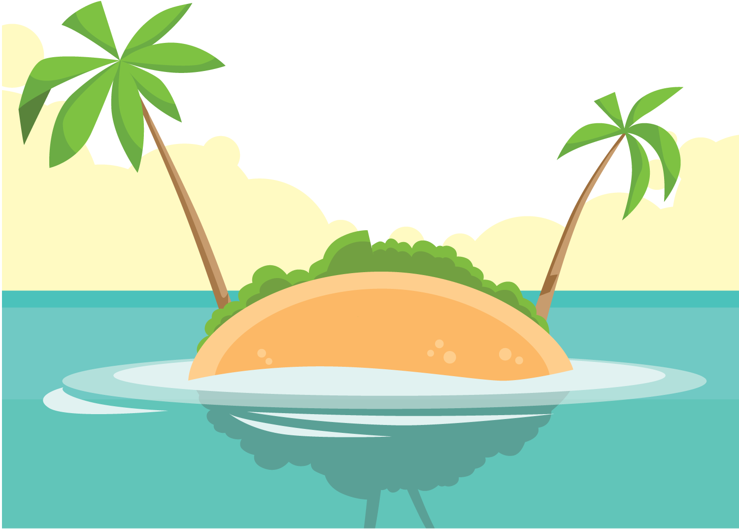 Islet Clipart Transparent Background - Clip Art - Png Download (1500x1073), Png Download