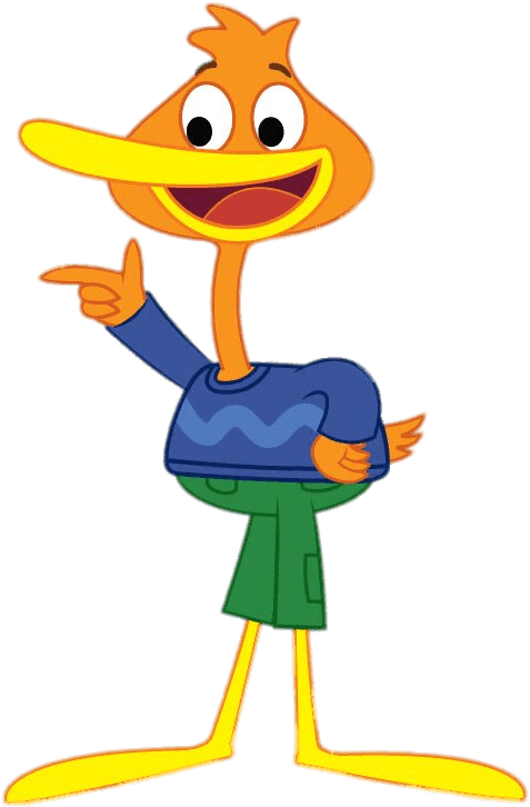 Cartoon Characters - P King Duckling Characters Clipart (564x787), Png Download