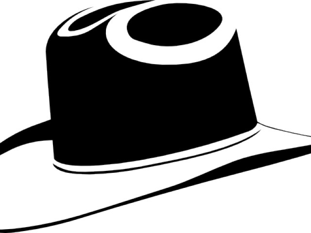 Cowboy Hat Clipart Silhouette - Black Cowboy Hat Clip Art - Png Download (640x480), Png Download