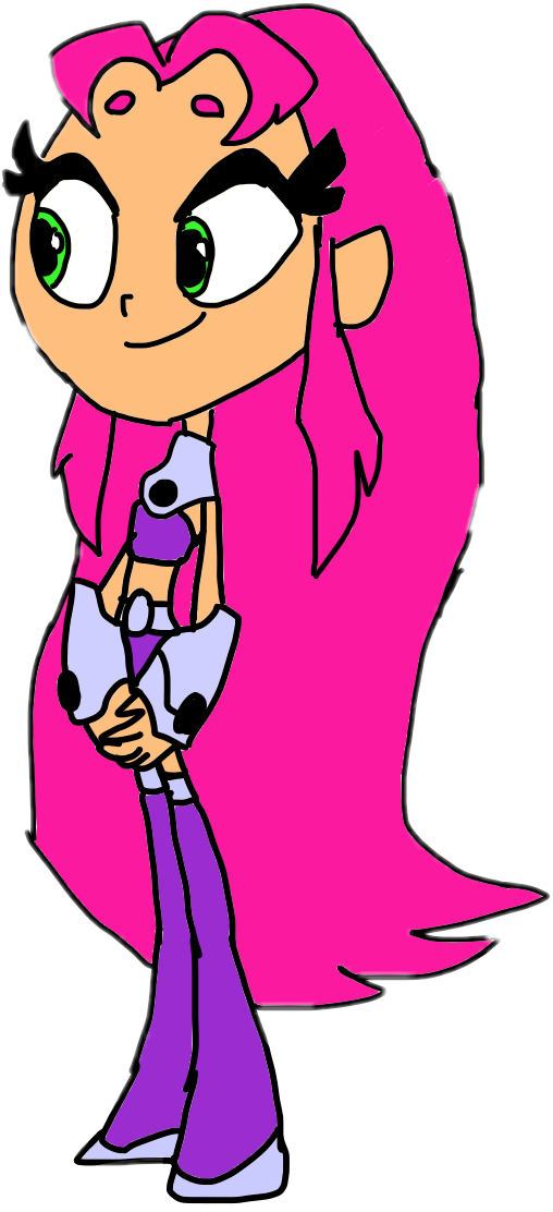 Popular And Trending Starfire Stickers On Picsart - Starfire Png Teen Titans Go Clipart (508x1112), Png Download