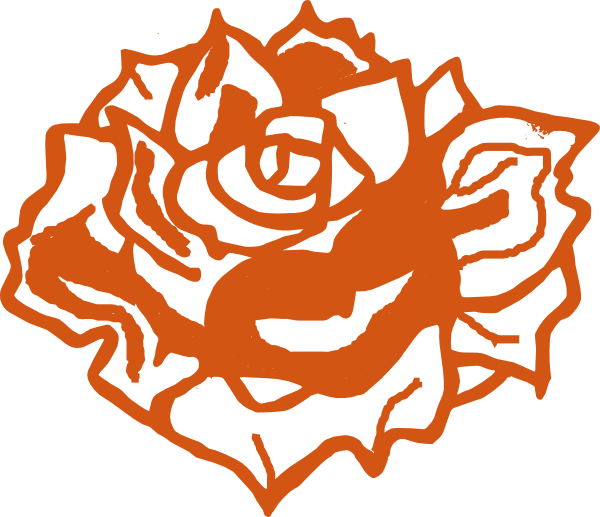 Black And White Transparent Rose Clipart (600x517), Png Download