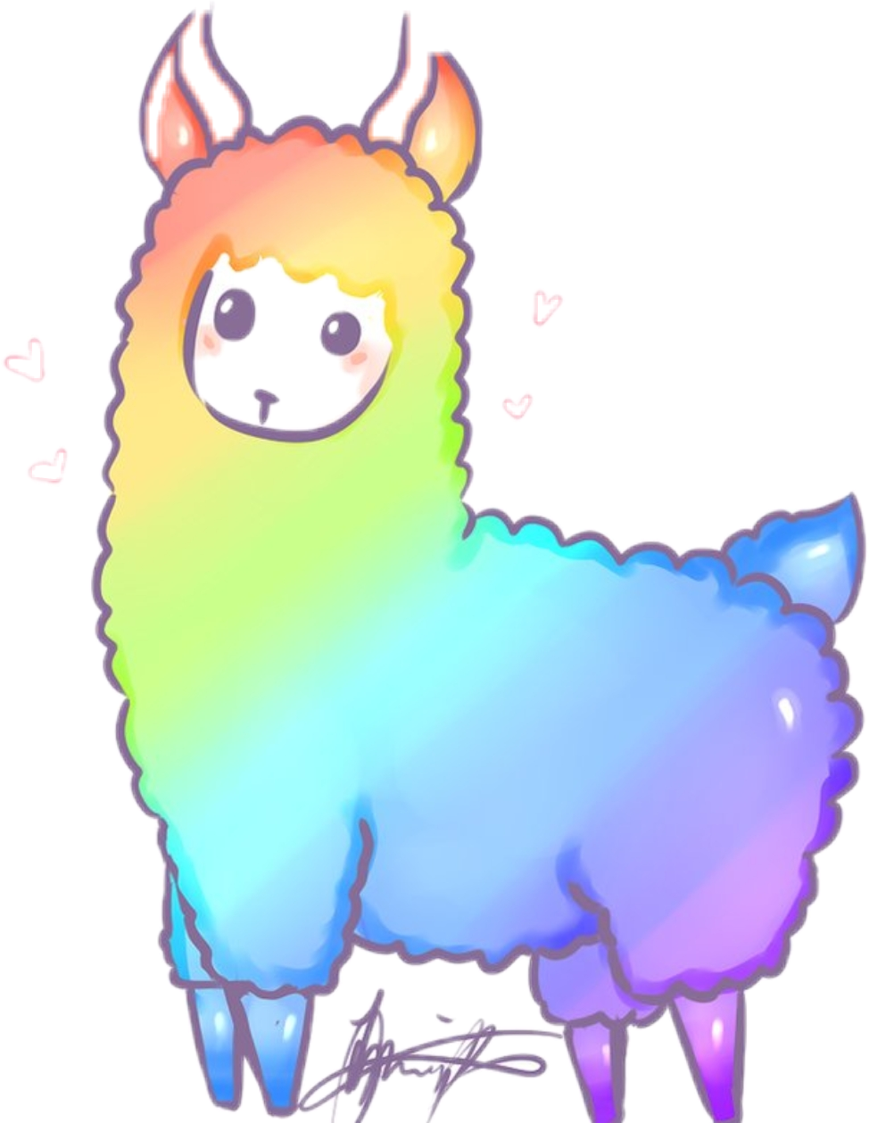 Llama Clipart Picsart - Cartoon Llama - Png Download (974x1259), Png Download