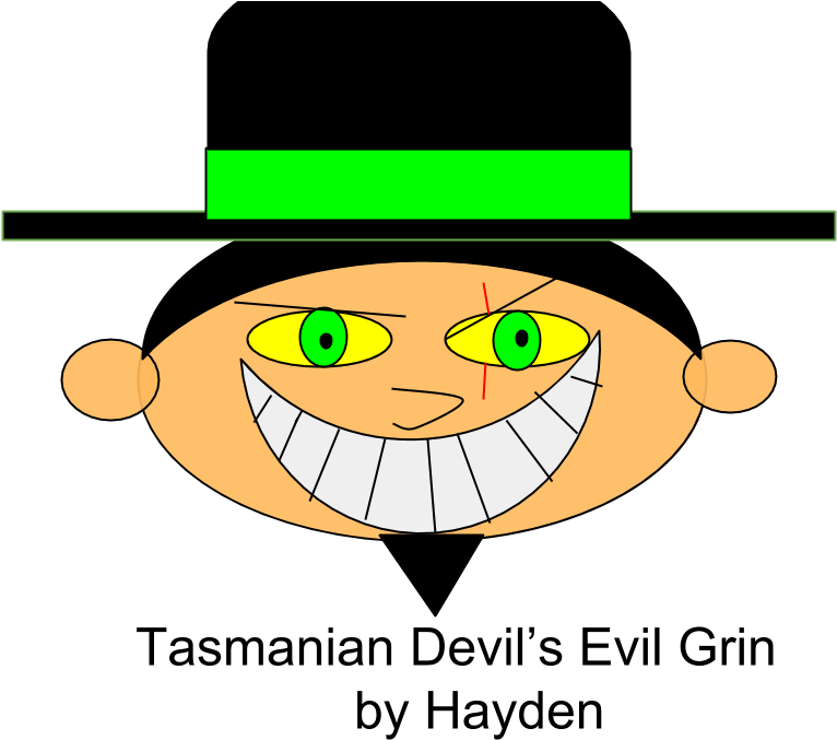 The Tasmanian Devil's Evil Grin - Cartoon Clipart (960x720), Png Download