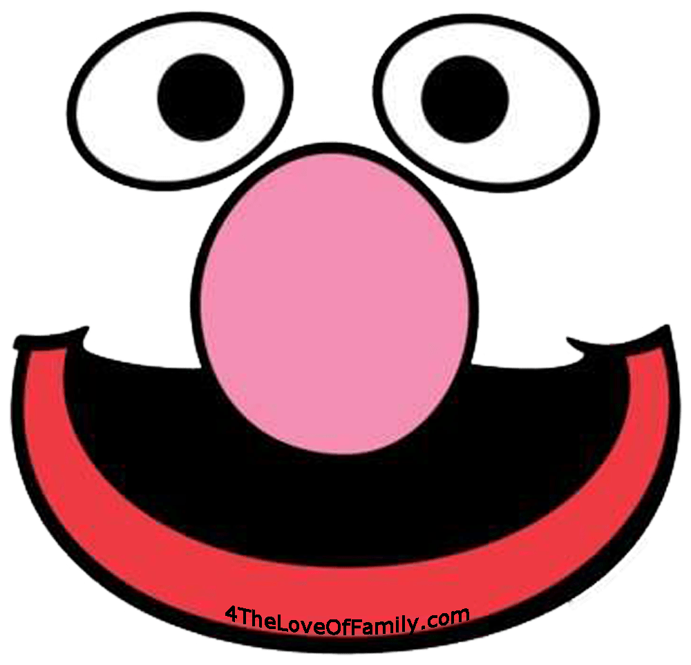 Could Use These For So Many Things - Sesame Street Face Printable Clipart (1024x791), Png Download