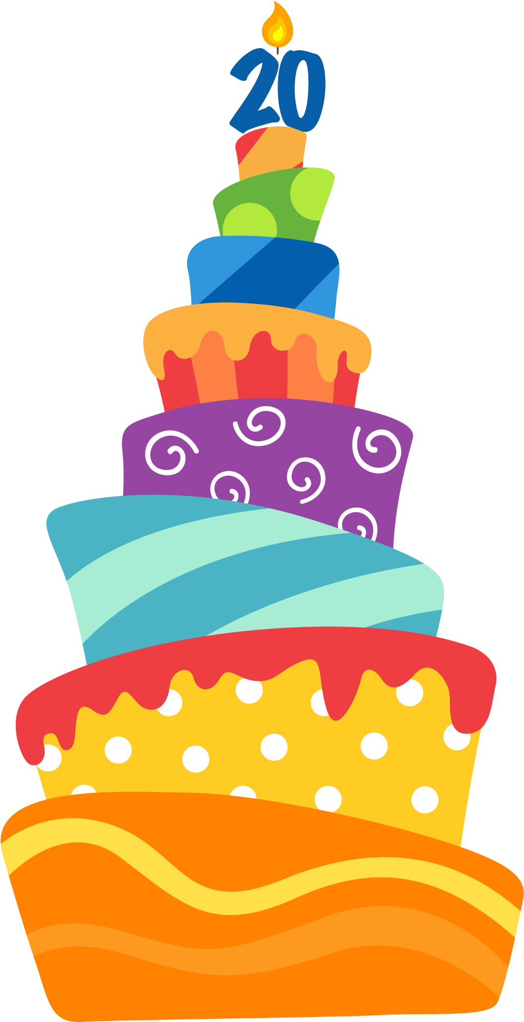 A Very Special Birthday Celebration This May, Lynn - Cartoon Birthday Cake Png Clipart (1085x2083), Png Download