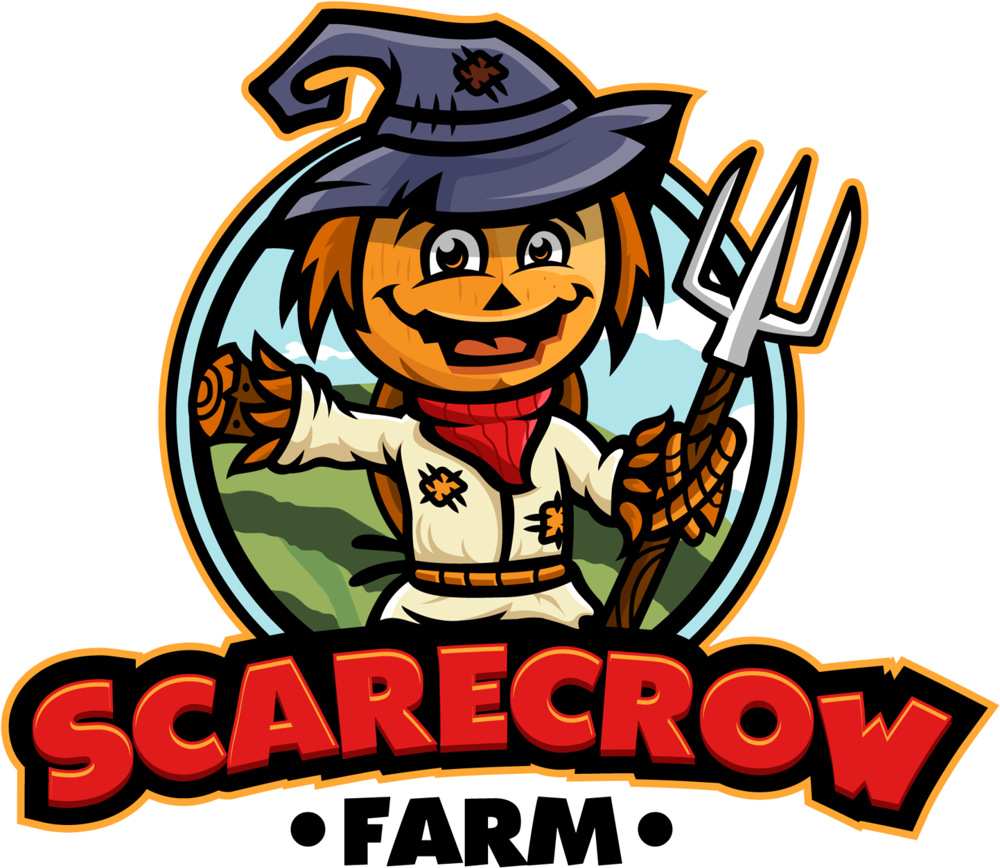 Farm Clipart Birthday Party - Scarecrow Logo - Png Download (1000x885), Png Download
