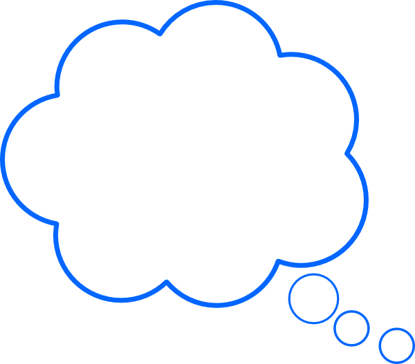 Thin Thought Bubble Clipart (600x527), Png Download