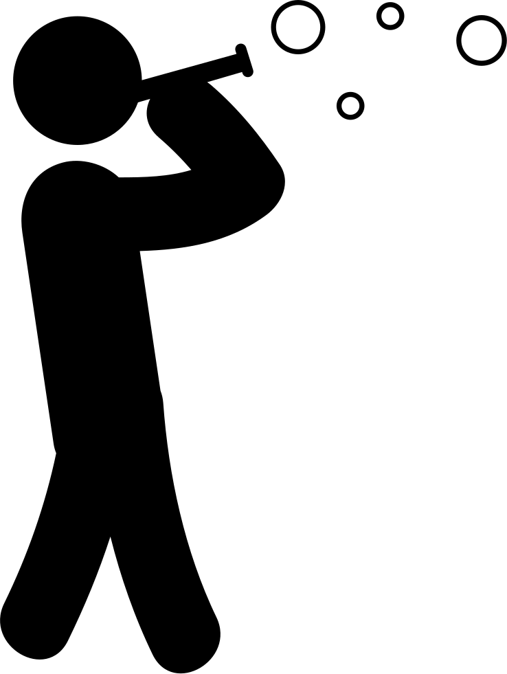 Man Making Soap Bubbles Comments - Icone Bulle De Savon Clipart (738x981), Png Download