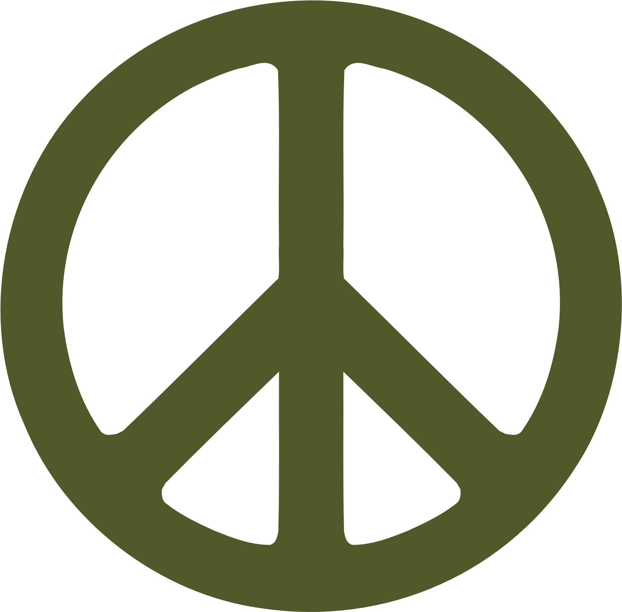 Helmet Clip Art - Peace Sign Green Png Transparent Png (2222x2222), Png Download