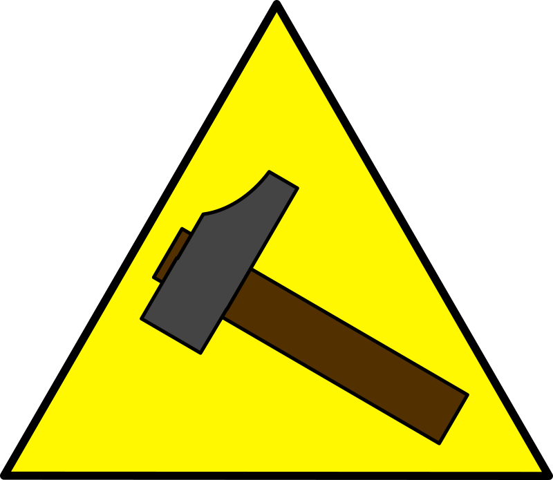 Hammer Sign Clipart (600x521), Png Download