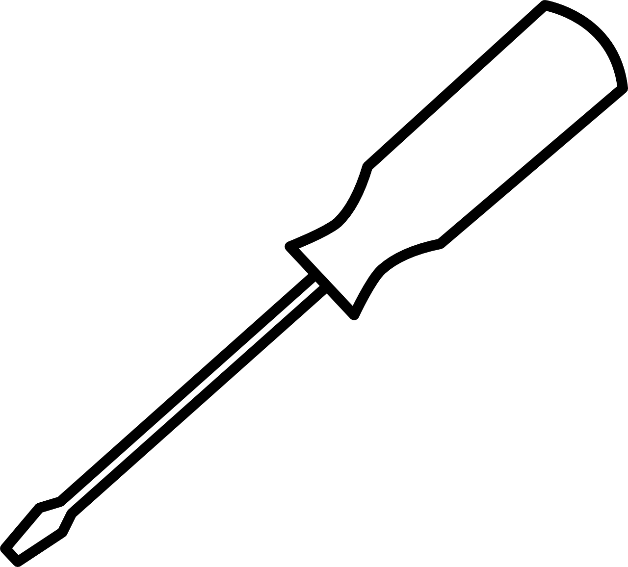 Screwdriver Clipart Black And White - Png Download (600x542), Png Download