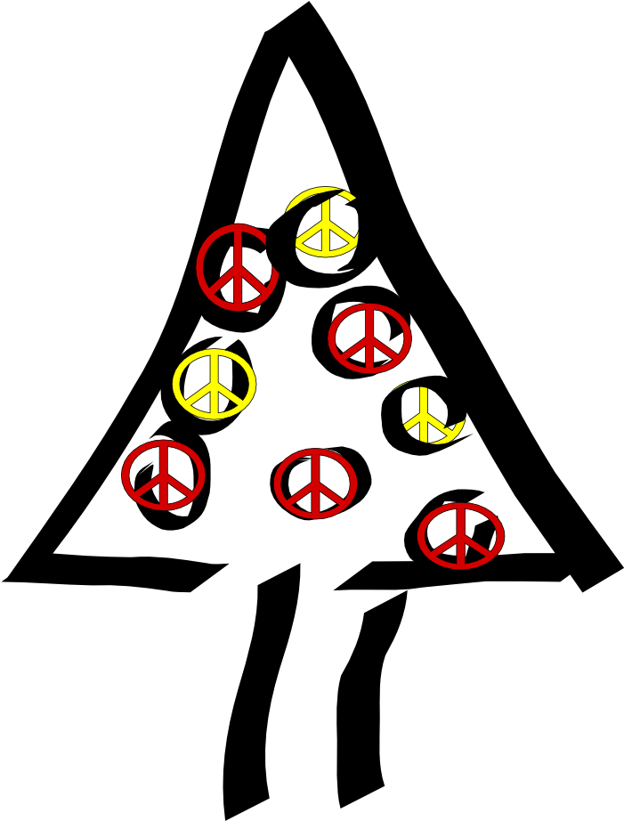 Christmas Peace Sign Clip Art - Clip Art - Png Download (999x1299), Png Download