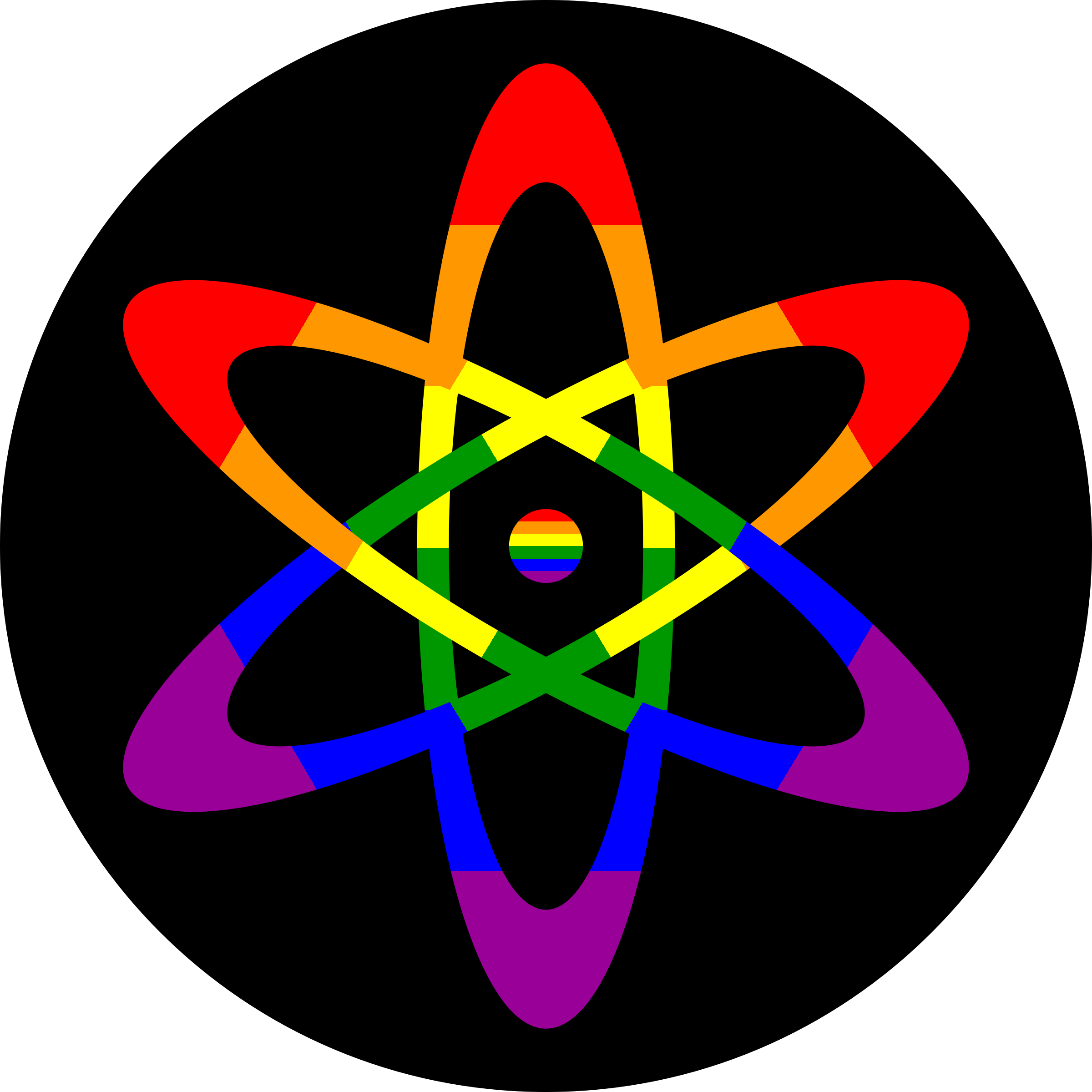 Atom Chemistry Rainbow Flag Computer Icons - Clip Art Atom - Png Download (750x750), Png Download