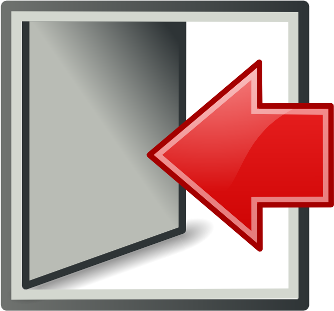 Door, Exit, Log Out, Logout, Sign Out Icon - Up Down Left Right Button Clipart (720x720), Png Download