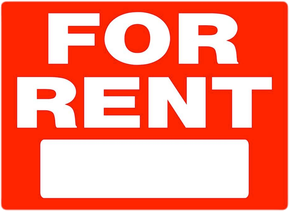 For Rent Rectangular Sign - Rent Sign Clipart (1000x1000), Png Download