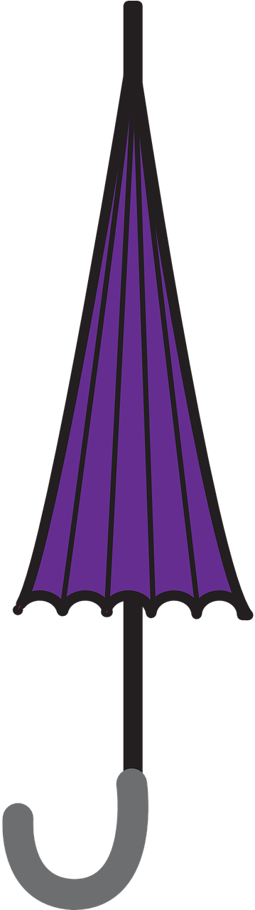 Big Image - Umbrella Clip Art Closed - Png Download (622x2252), Png Download